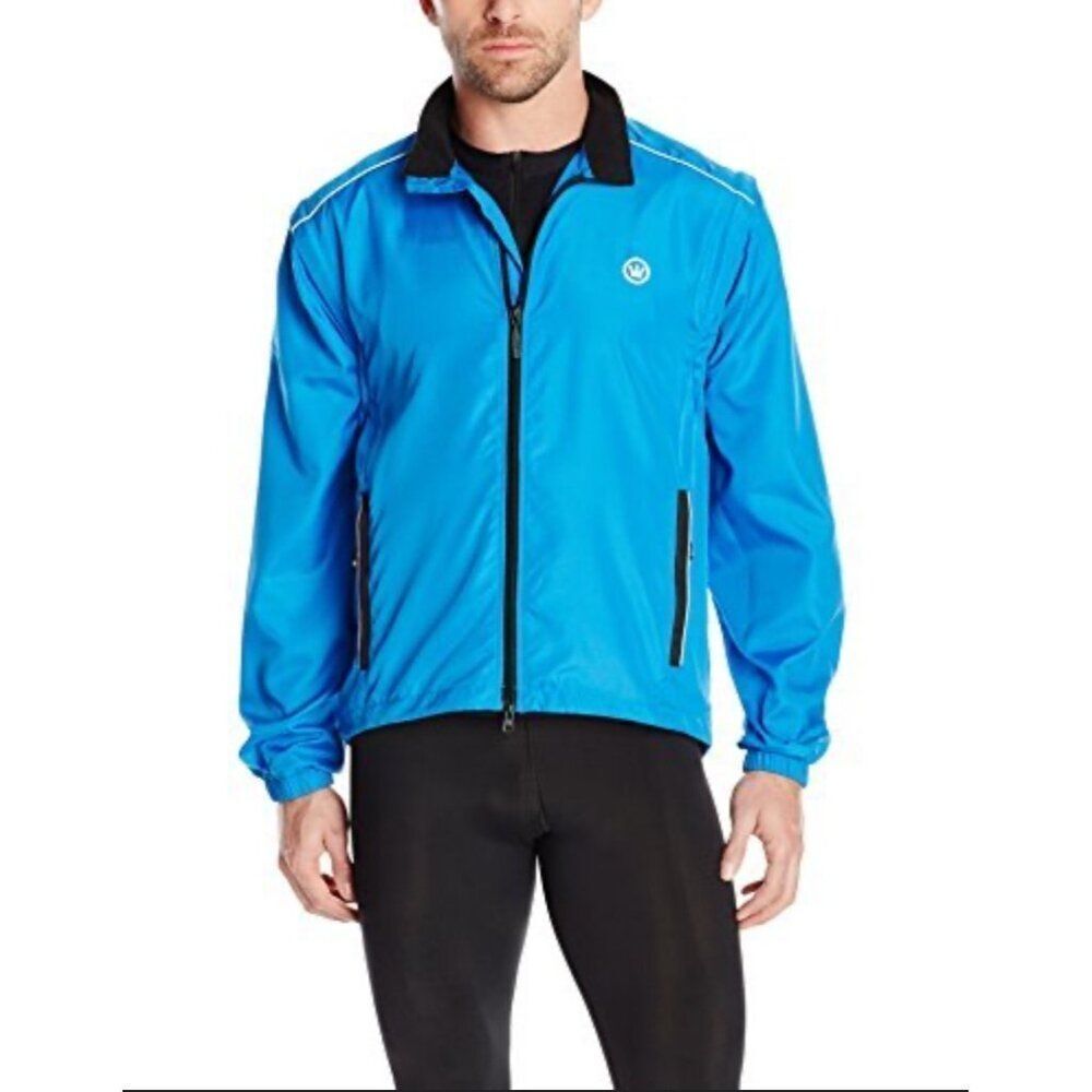 Canari Unisex Blue Razor Convertible Removable Sleeve Jacket Size M